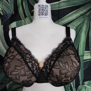 Cacique 30F Black Lace Bra